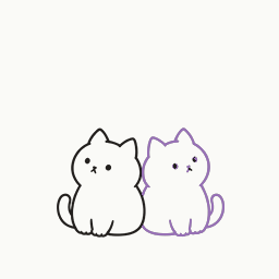 背中合わせで一休みの動き
