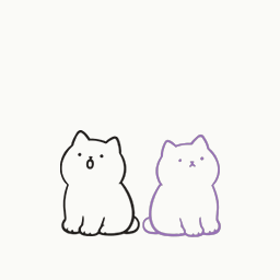 交互ににゃーのお返事の動き