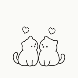 ぎゅっと寄り添ってハートの動き