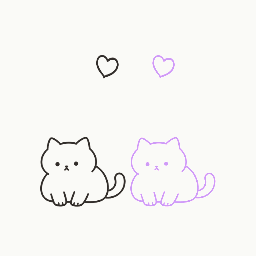 2匹でふみふみの動き
