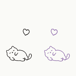 2匹でごろんとハートの動き