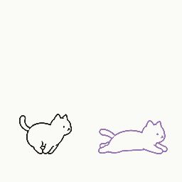 短く追いかけっこの動き