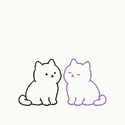 見つめ合ってゆっくりまばたきの動き
